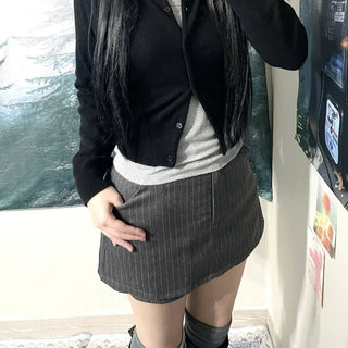 Geek Chic Herringbone Mini Skirt