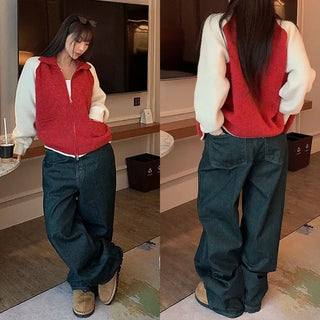 Clusy semi-high wide pants