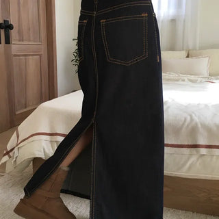 Softie Denim Long Skirt