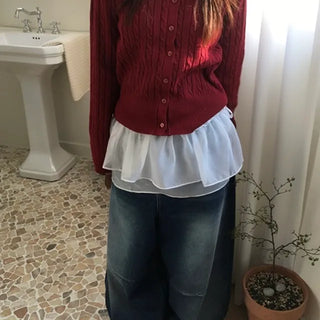 Chiffon Frill Layered Skirt