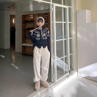 Fleece two-way jogger pants