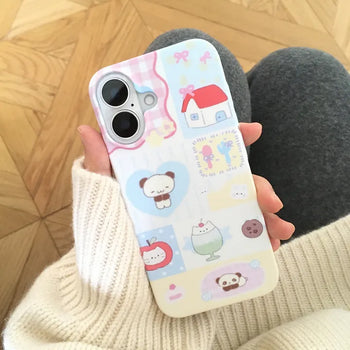 Pansy Drawing Patch Hard iPhone Case