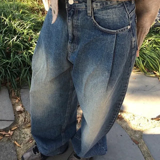 Vintage Pintuck Balloon Denim