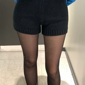 Basic Wool Knit Winter Shorts
