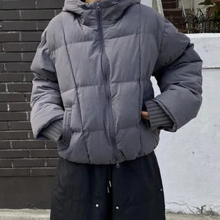 Robin Hooded Padded Jumper / 2 Colors