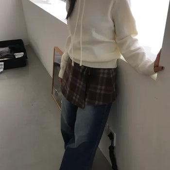 String mock turtleneck knit