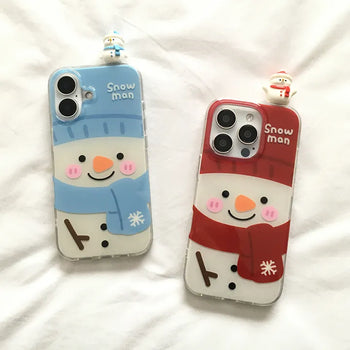 Snow Snowman Gel Hard iPhone Case