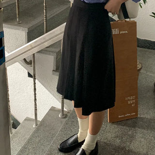 Simpler Basic Pleated Midi Skirt