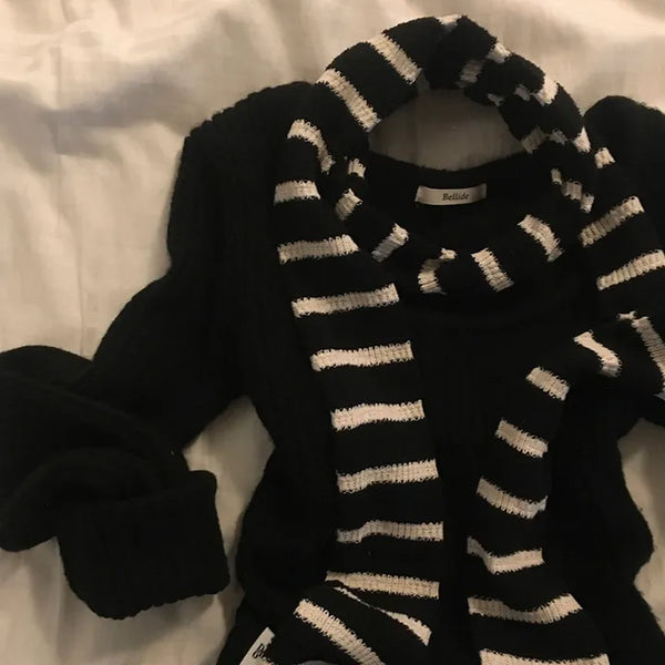 Sheep Stripe Long Scarf