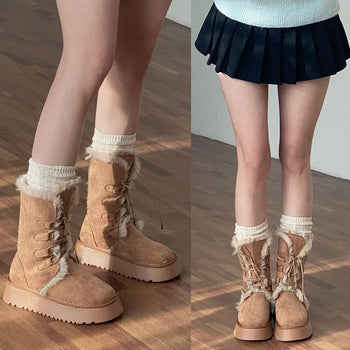 Sentry Platform Fur UGG Boots [4.5CM]