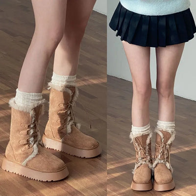 Sentry Platform Fur UGG Boots [4.5CM]