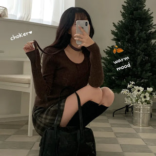 Domestic  Roa Ribbed Slim Long Sleeve Cardigan Knit
