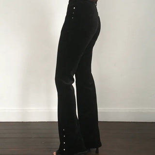 Corduroy Rivet Bootcut Pants