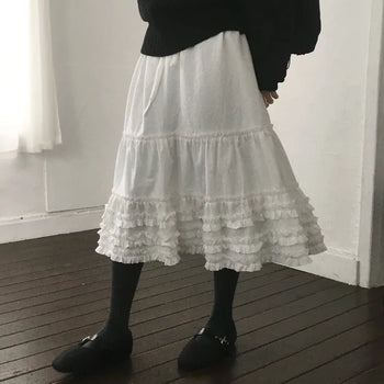 Flare frill skirt