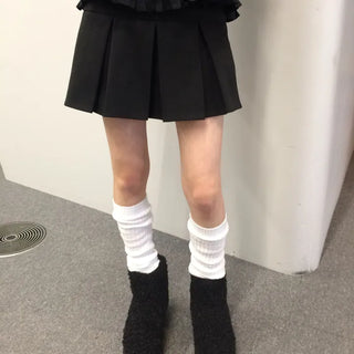 Kuu Wool Pleated Mini Skirt
