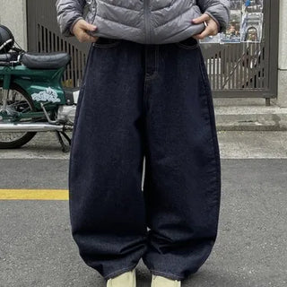Non-Fade Week Balloon Denim Pants