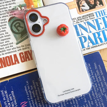 Tomato 3D White Gel Hard iPhone Case
