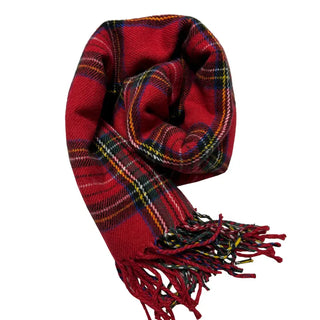Tartan check long scarf
