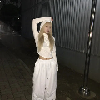 button incision hoodie