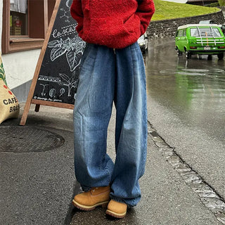 Dust Balloon Elastic Waist Denim Pants