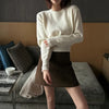 Daisy Boucle Wool Mini Skirt
