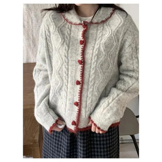 Cindy Heart Button Knit Cardigan