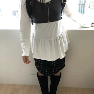 Round Frill T-shirt