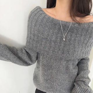Way Wool Alpaca Off-Shoulder Knit