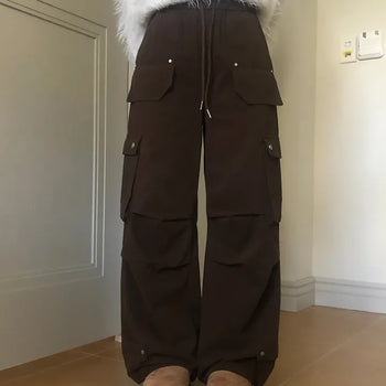 Truer String Pocket Wide Cargo Pants