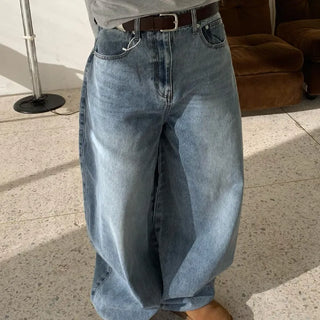 [Unisex] Balloon Wide Baggy Denim Pants