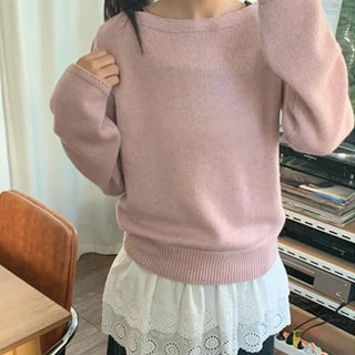 Wool Crystal Lip Knit