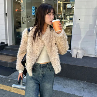 Bare Button Fur Jacket 1 color