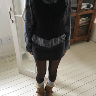 Almond plaid shirt