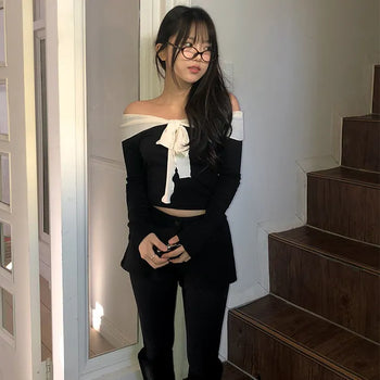 Lumina Ribbon Off-shoulder Top