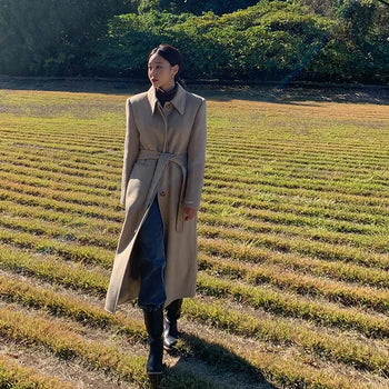 Iszen Handmade Collared Maxi Coat