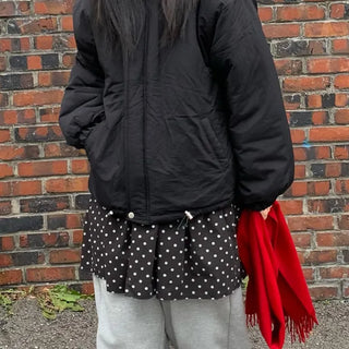 [UNISEX] Oversized Collared Padded Jacket (2 colors)