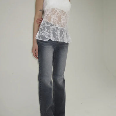Lace halter sleeveless