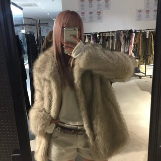 Over Fox Fur Jacket