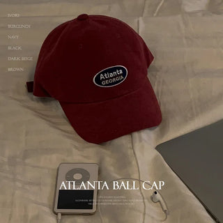 Atlanta Patch Embroidered Peach Ball Cap