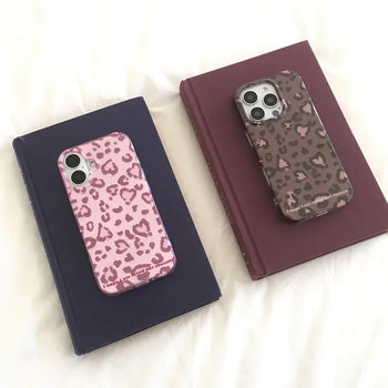 Leopard Print Glossy Gel Hard iPhone Case