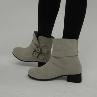 Suede short boots (3 colors)
