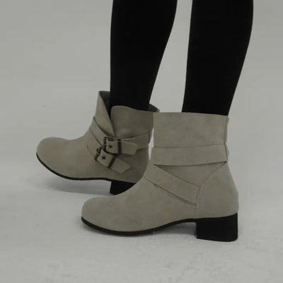 Suede short boots (3 colors)