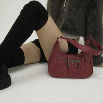 Point Buckle Mini Shoulder Bag (2 colors)