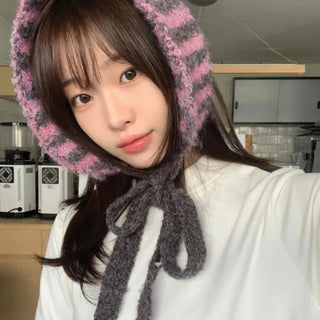 Boucle striped scarf