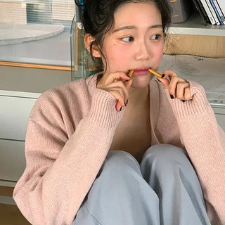 Elona Alpaca V-Neck Knit Cardigan
