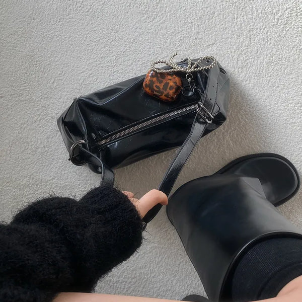 Chunky Motor Baguette Bag  Mini Bag, Square Shoulder Bag, Hobo Bag, Handbag