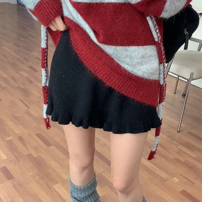 Seibu knit elastic waist shorts