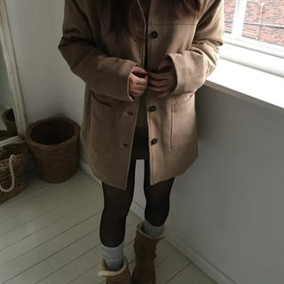 Suede Collar Half Jacket