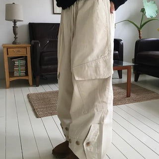 Pocket Button Big Cargo Pants