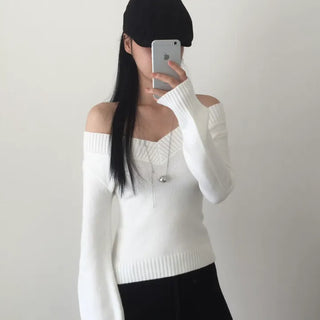 Hazel V-Off Knit